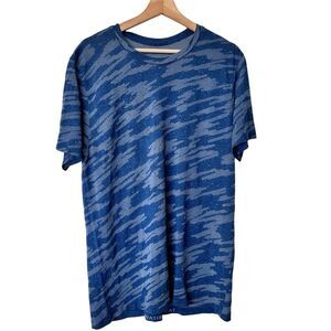 Lululemon XL Metal Vent Breathe blue camo Short Sleeves top